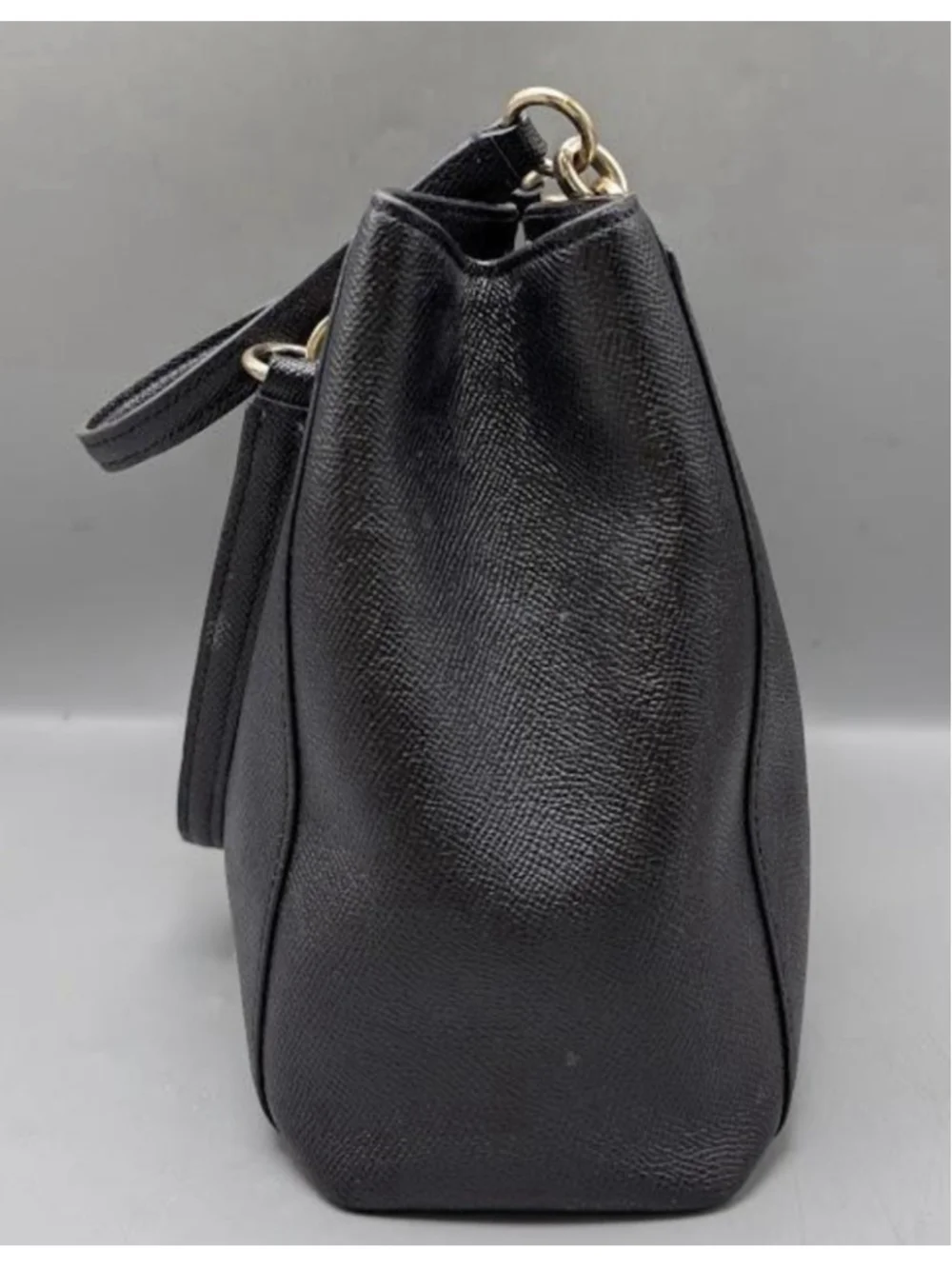 Coach Black Minetta Satchel Crossgrain Leather Handbag Crossbody Purse COA EUC!